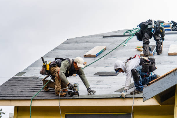 Professional Gutter Installation technician working in Montpelier, ID